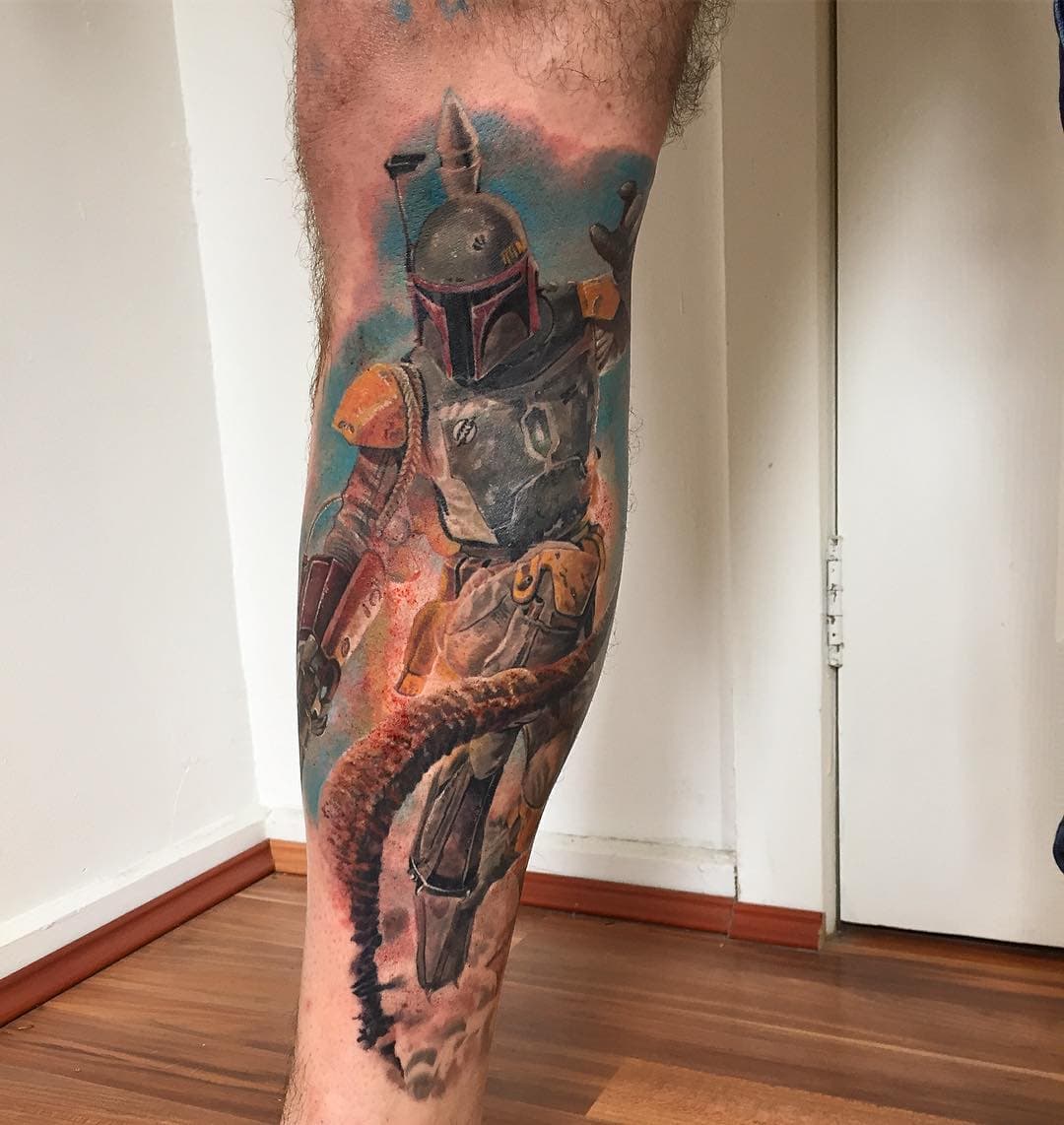 Used a limited colour pallet on this one. I usually struggle really badly choosing colours for realism pieces. For this piece i got out 8-9 ink caps an thats all i used. Half is healed from the first session, no magic tricks in my tattooing. We are adding more to CJ's leg in December.  #tattoos