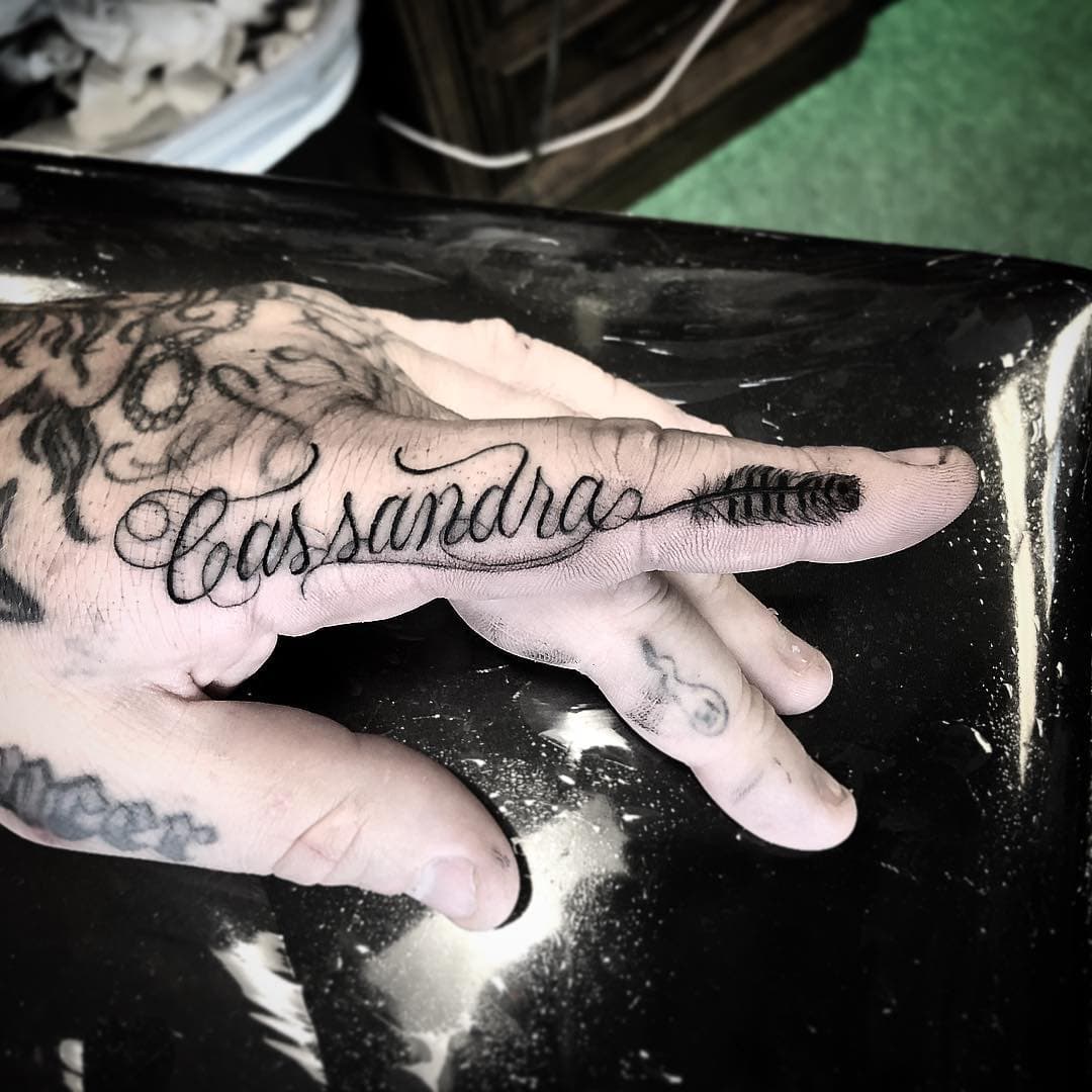 Wifes#Name R.I.P. #NativeAmerican #FingerTattoo