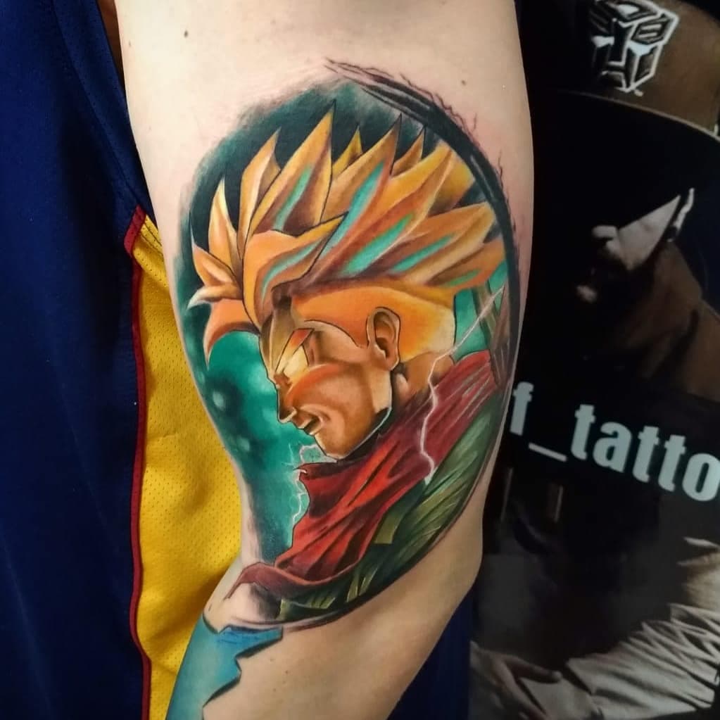 E para que curte anime... Mirai Trunks (do futuro).
Esse foi feito por @raif_tattoo aqui no estúdio do Valparaíso.
#dbztattoo #dragonballz #gamerink  #gamertatto #tattoobrasilia #tattoogeek #tattooinstagram #geekstattoo