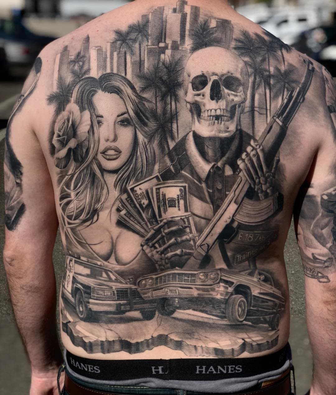 Got a healed picture of this back piece I did on Chris last year. For appointments email alecrodrigueztat2@gmail.com
#alecrodrigueztattoo 
#bishoprotary 
#radiantcolorsink