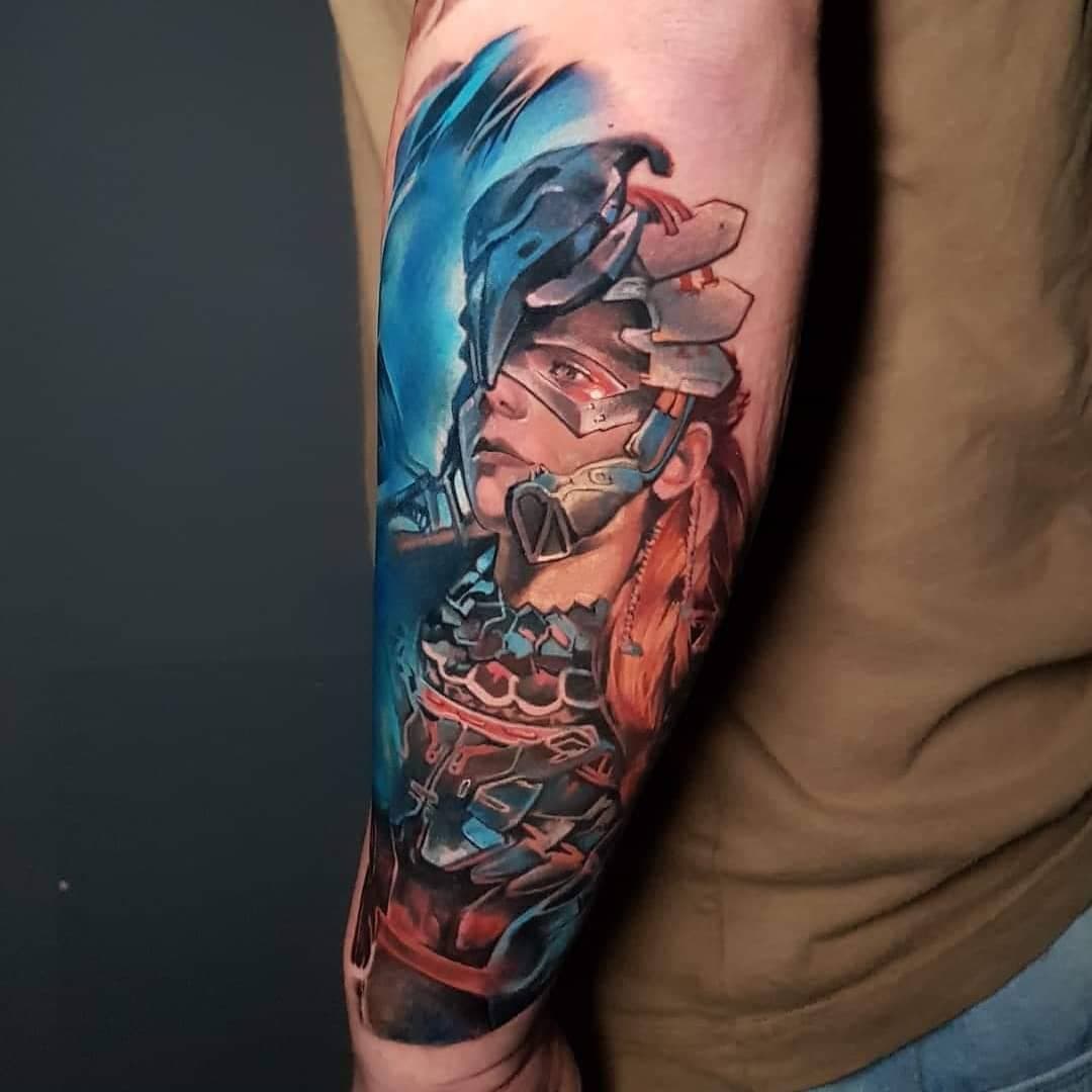 Aloy from Horizon Zero Dawn made by @alexanderkuzmin_tattoos 
#tattoo #tattoos #bodyart #tattooed #inked #ink #artist #tattooartist #colour #color #colourtattoo #realistictattoo #realism #supportgoodtattooing #inkig #ink_ig #tattoodo #followme #inkmachines #radiantcoloursink #horizonzerodawn