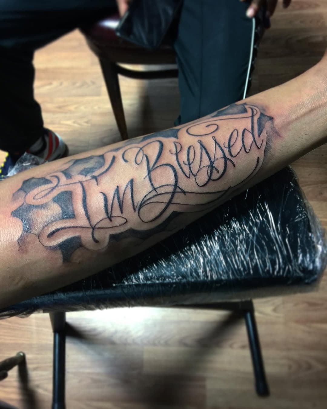 Too blessed to be stressed 🙏🏾💯. New method of booking. See bio for details and pricing info. 🚦 #tattoosleeve #freehand #detroit #detroittattooartist #blacktattooartist #blessed