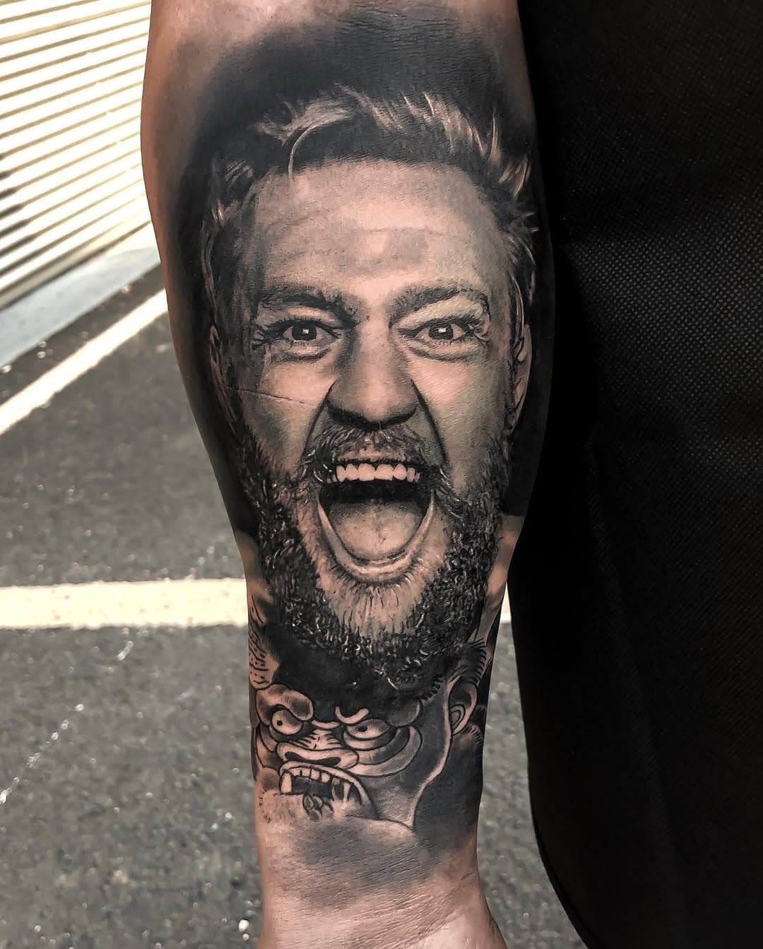 Conor McGregor🤜💪👊 #conormcgregor #conormacgregor #realismtattoo #conormcgregortattoo #tattoo #tattoos #tatouage #tatuaje #ink #killerink #balmtattoo #worldfamousink #amazing #black @thenotoriousmma @yohan_gilbert_tattoo @eight.industry.tattoo @killerinktattoo @worldfamousink @balm_tattoo_france @balm_tattoo @sunskintattoo @criticaltattoosupply @stencilanchored @_skincolorforlife_ @tattoorealistic