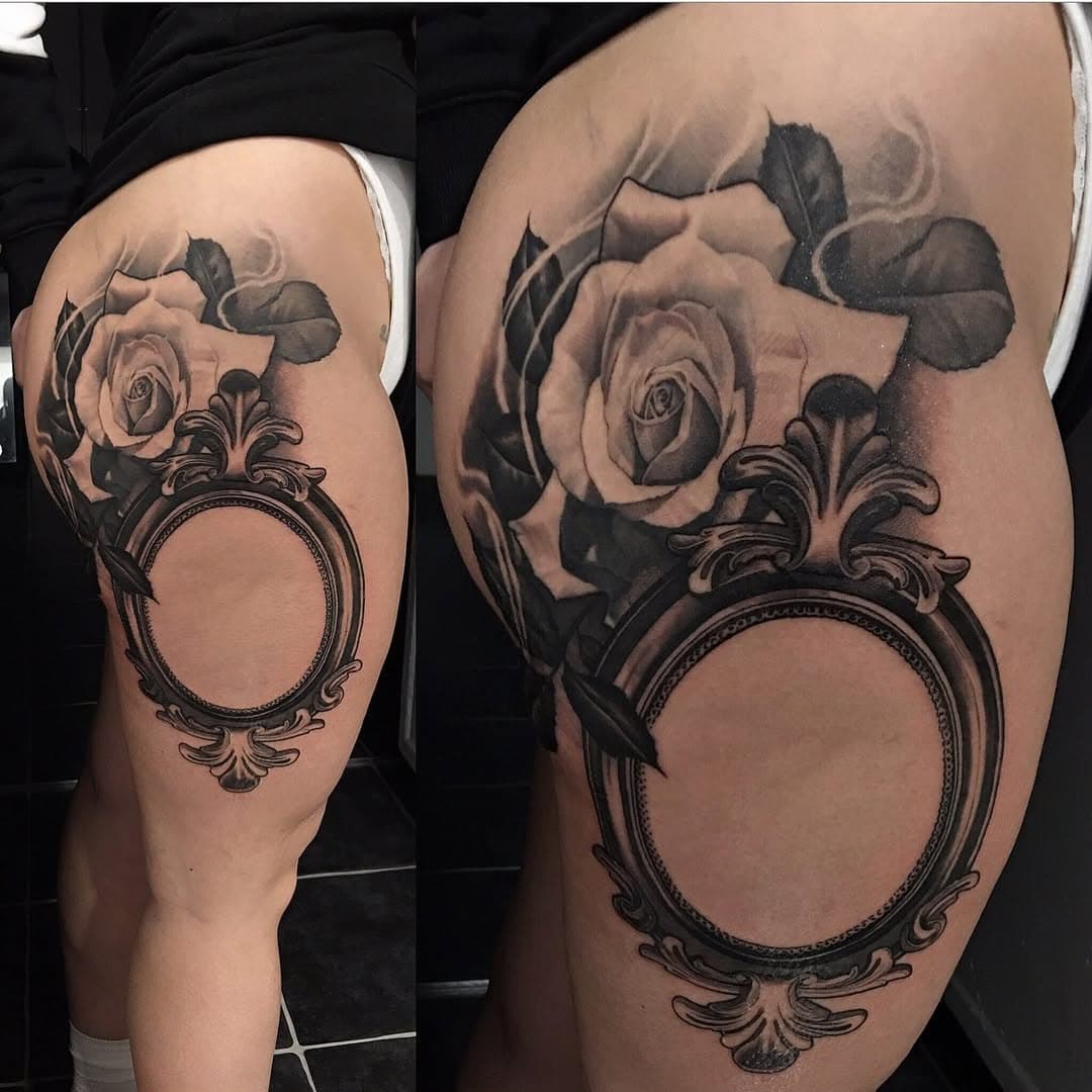 More progress on @tiff_hope_ she didn’t like the bum 🍑🍑 all done with @silverbackink #blackth1rt3en #lightmediumanddark healed so well with @naturesgrift #getyourgrifton #smellssogood #naturesgrift @terrace_studios #butt #buttstuff #butttattoo #legtattoo #blackandgreytattoo #rosetattoo #rosetattoos #tattoo