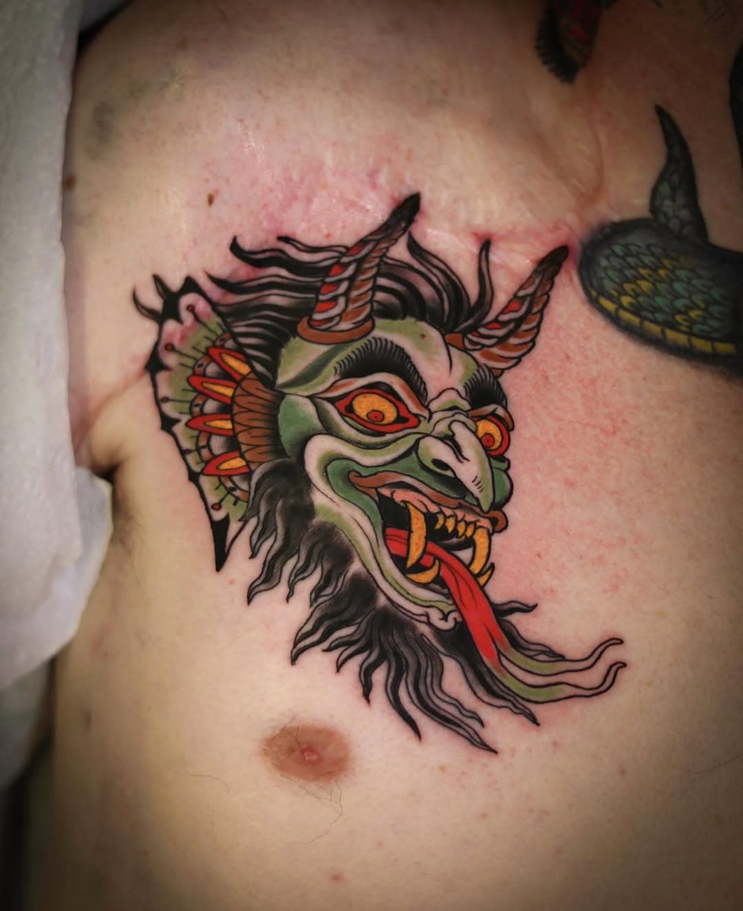 Demon boiiiii flash from @leedstattooexpo 👹
*
*
*
*
 #d_world_of_ink #neotradsub #neotradstyle #neotraditionals  #vegantattoos #neotraditionaltattoo #thebesttattooartists  #vegan #uktattooartists #neotraditional  #berlin #berlintattoo #neotradeu #vegantattooartists #torontotattoo #brightontattoo #winnipegtattoo #myneotraditionals #uktta @uktta #taot @tattoosnob