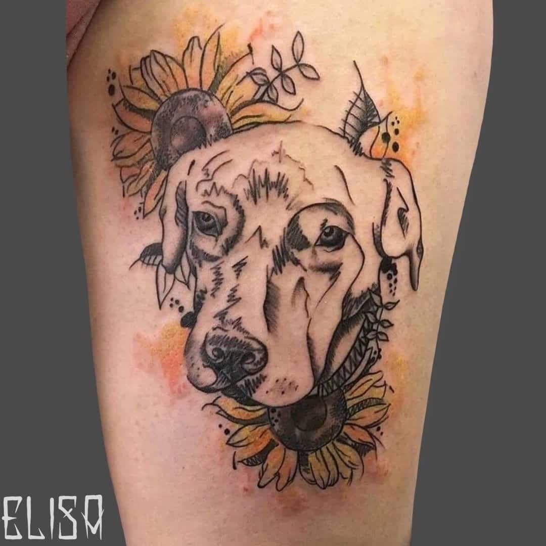 Watercolor #tattoo realizzato dalla nostra resident artist @elinktattoo ⠀
.⠀
.⠀
#tattoos #watercolortattoo #tattoowatercolor #dogtattoo #sketchtattoo #ink #inked #tattooink #tattooist #tattooing #tattooist #tattooartist #tattooart #tattooer #tattooed #inkedgirls #amazingtattoo #lovetattoo #colortattoo #colorinktattoo #art #artist #artoftheday #inklovers #tattoostyle