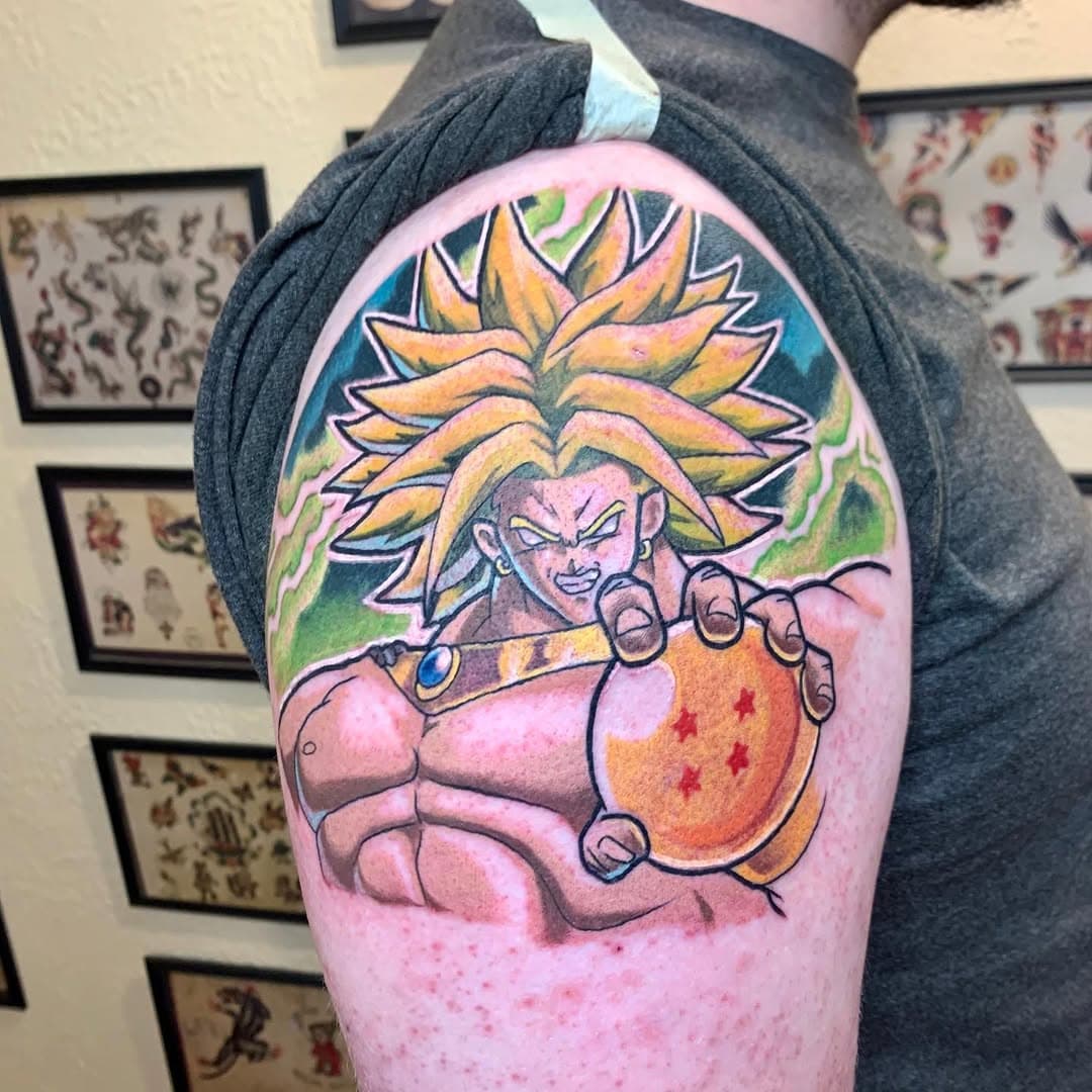 Broly from DBZ done by @jinks.tattoo .
.
.
#tattoo #colortattoo #dbz #broly #supersaiyan #legendary #dragonballz #dragonballsuper #wip #boise #boisetattooers #tattoos #funtattoo #cool #artist #tattooartist