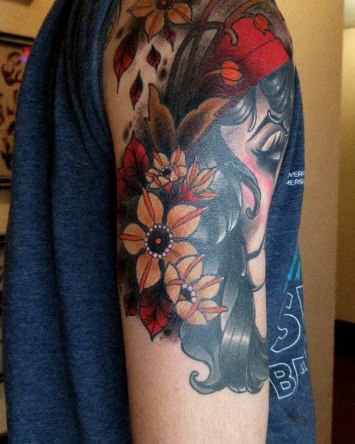 Tattoo by @jojo.mojo.tattoos 
#neotrad #neotraditionaltattoo #neotraditional #gypsytattoo #floraltattoo #tattoovideos #colortattoos #tattoo #boisetattooers #idahotattooers #boiseidahotattooartist