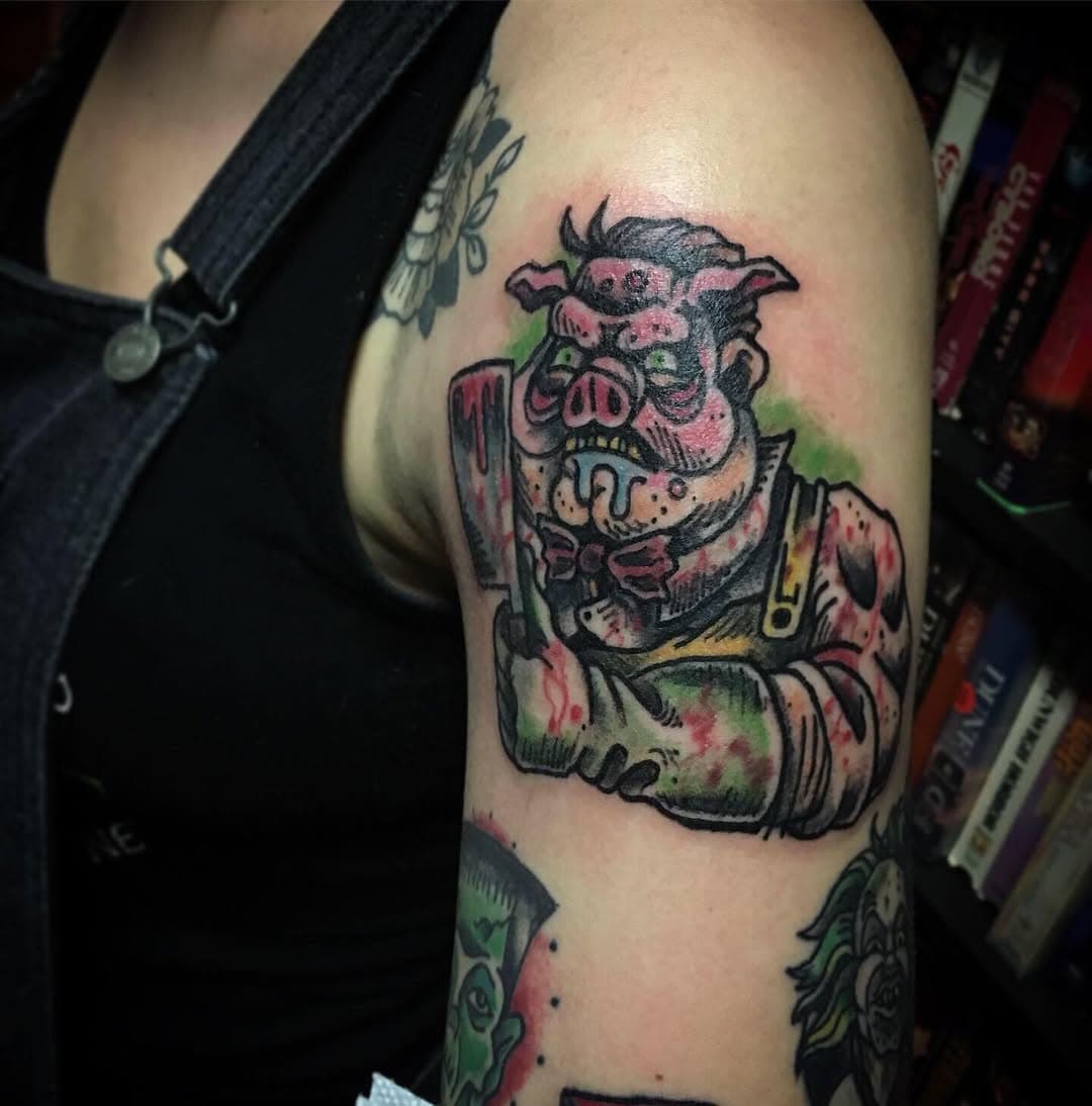 Professor Pyg made by @michaelrosstattoo .
.
.
#tattoo #custom #batman #tattoos #comics #traditattoo #neotraditionaltattoo #neotraditionaltattoo #traditionaltattoo #traditionaltattoos #tatts #customflash #flashtattoo #tradi #tradtattoo #dc #comicbooktattoo #flashwork #gotham #professorpyg #murdermystery #dccomics #dceu #dcuniverse #maine #portland #tattooer #blackdoortattoo #blackdoorportland