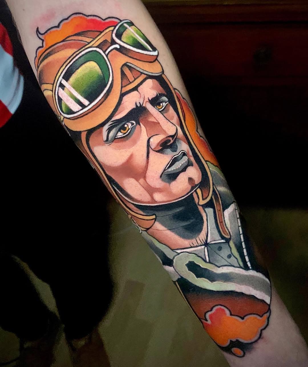 Aviator from some days ago 
Done at @lighthousetattoostudio
Hope you like it!!! For appointments:
📧 andrevasquez.tattoos@gmail.com
✉️ Direct message  #tattooart #tattooing #tattooaddict #ink #tattooink #tattoolife #tattooflash #tattoos #tattoed #worldfamousink #radtattoos #inkig #inkedmag #dermalizepro #tattoocollector #fkirons #tattoodo #tattoosnob #tattooistartmag #neotraditional #newtradional #tattoos_of_instagram #taot #lts #neotradsub #neotradeu #solidink