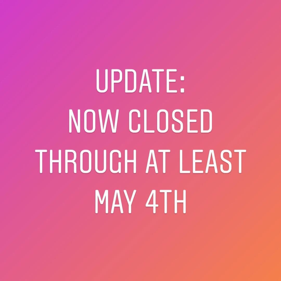 ✨UPDATE FROM EARLIER POST: NOW CLOSED AT LEAST THROUGH MAY 4th✨

We are so sorry to keep you waiting, but we are all in this together and what we can do right now is make sure to do our part in keeping everyone safe. Your deposit will stay on file, and we will reschedule you as soon as possible. All of us miss our clients and each other so much, and are genuinely so thankful for all of you continuing to support us and the studio during this closure. 
Please email us with any questions, concerns, or tattoo ideas! Take care💕