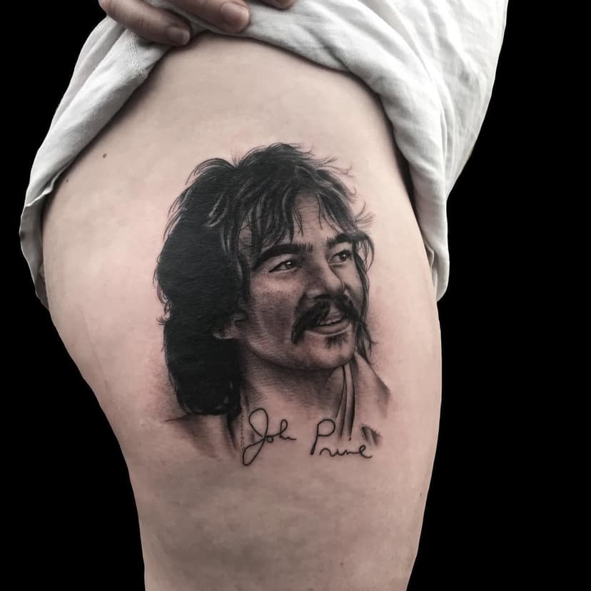 I had the pleasure of doing this tribute to @john_prine yesterday. If you’d like to book an appointment follow the link in bio. Thank you.