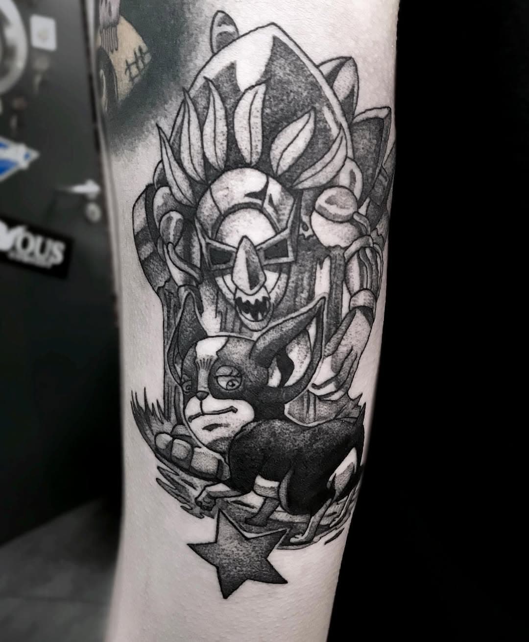 For all the #jojosbizarreadventure fans Iggy and The Fool:) Done at @osdztattoo 

@dermalizepro @balmtattoopolska @polandtattoos @blackworkers_tattoo @blackworkers_poland 
#MaurycyTattoo

#ProtectYourArt
#bwmentality
#blacktattooworld
#blacktatz
#btattoo
#blcktattoo
#graphictattoo
#tttcollector
#tattoocollector
#tttculture
#blackworkartist
#blckworker
#tattoodoambassador
#tattoopoland
#blackinktattoos
#blackinktattoo
#europetattoo
#tattoocommunity
#blxckwork
#blxckcultr
#blackworkers_poland
#TAOT
#FORMink
#onlyblackart
#inkstinctsubmission
#blacktatts
#inksquadapp