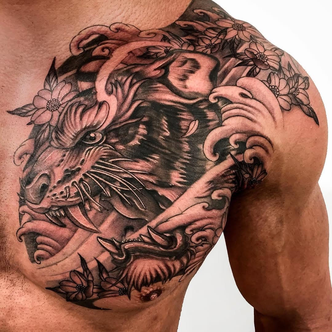 Tiger chest piece complete! 🐯✔️
.
.
.
.
.
#tigerking #tigertattoo #tigertattoos #japanesetiger #chesttattoo #asiantattoo #japanesetattoo #japanesesleeve #halfsleeve #irezumi #irezumitattoo #irezumicollective #irezumism #torontotattoo #torontotattooartist #torontotattooshop #irezumitattoos #irezumiart #torontoart #toronto #torontotattoos #irezumitattooart #thejunction #gta #chesttattoos #tattooartist #torontoartists #fytsupplies #japaneseart