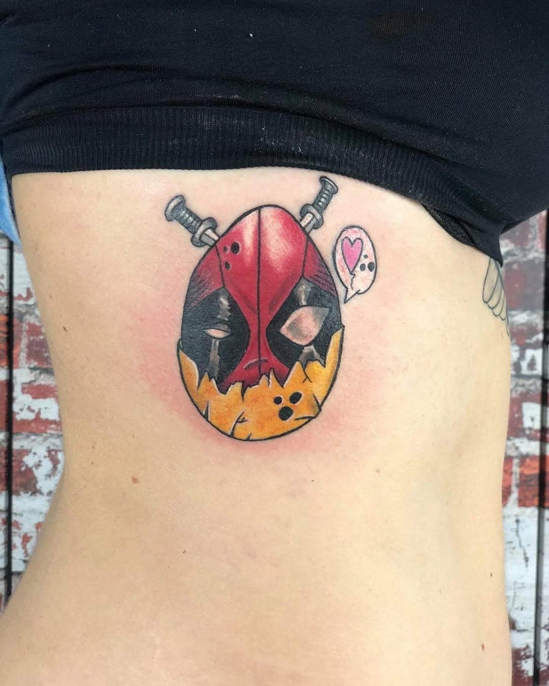 Jajo Deadpool 💪🔥💪

#kwadron #tattoo #worldfamousink #radiant #inkjecta #stencil #colortattoo #eggdeadpool #deadpool #comicstattoo #ink #inked #oldschooltattoo #newschooltattoo #realistictattoo #tatuaż #cartontattoo #nofilter #kutno #kutnomiastoróż #lodz