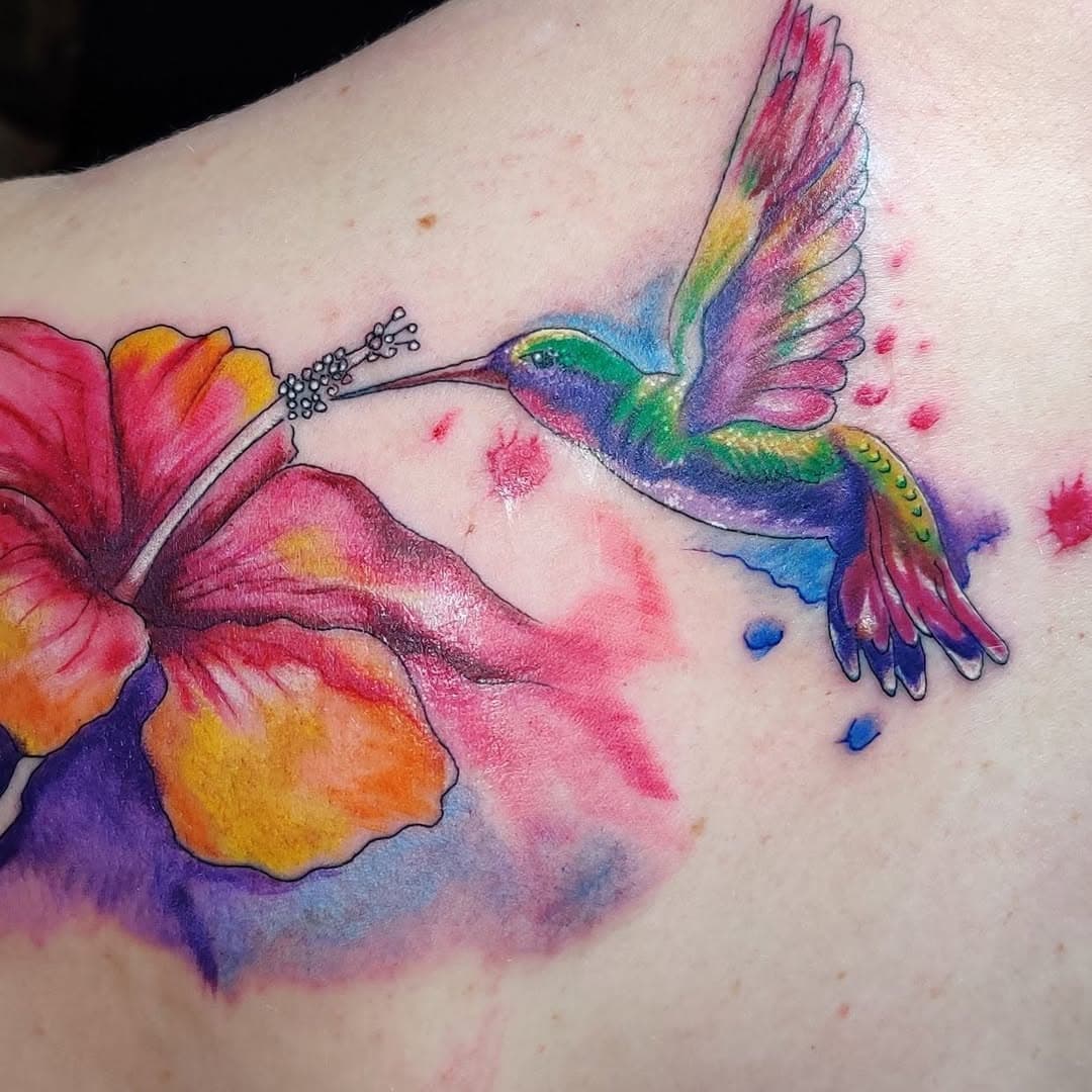 #Aquarelle #aquarelletattoos #schultertattoo