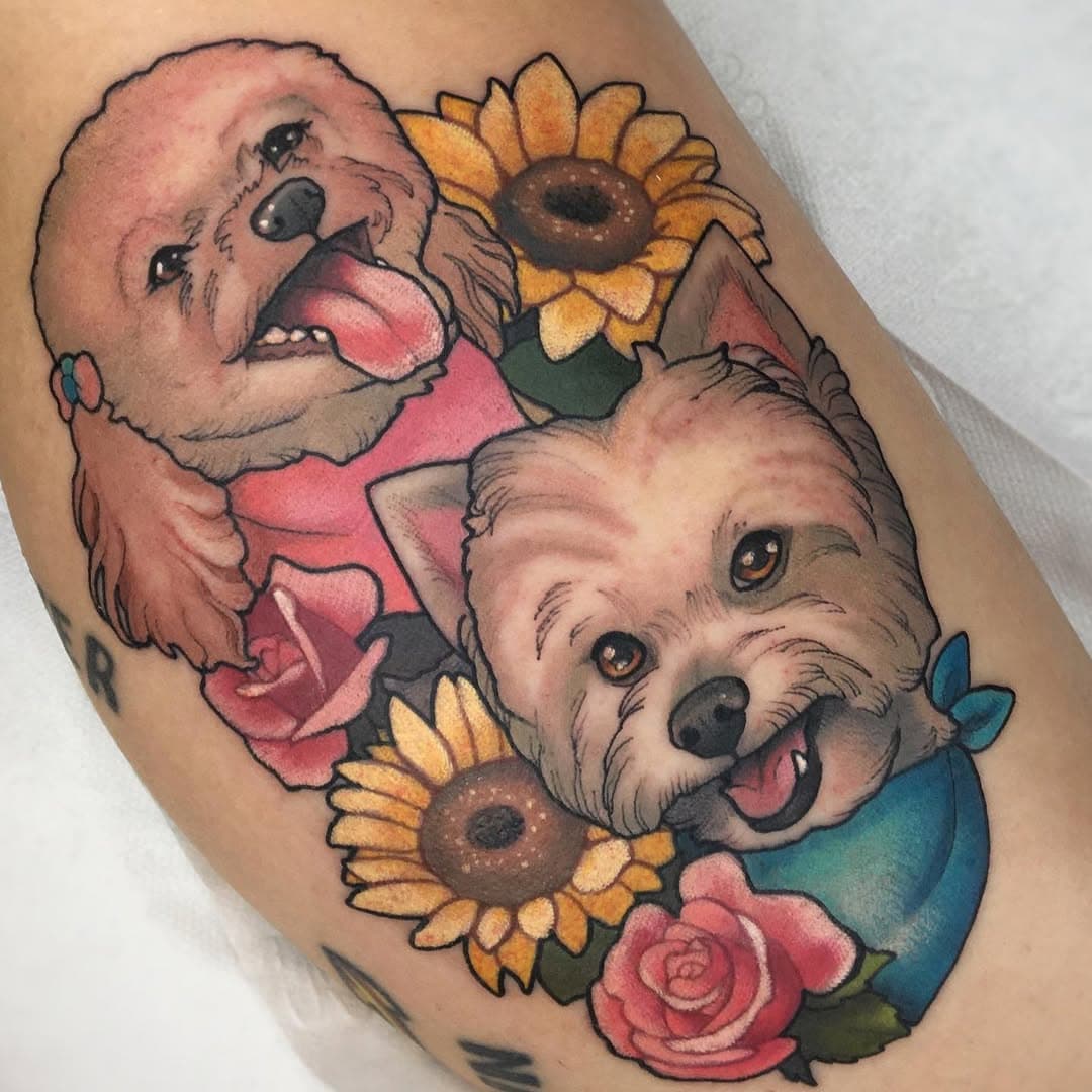 Princess Leia & Anakin 🐶🐶🌻🌷
.
Hoy me lo he pasado GENIAL tatuando a @rebecaj1 muchas gracias por venir hasta aquí para tatuarte y por tu confianza 🌾
Tenéis el vídeo también para que veáis que no hay retoque ninguno, lo que hay es lo que veis, sin filtros ni ná de ná! 😇

Yo le hice la lámina de sus perritos hace tiempo y hoy ha venido a tatuárselos. 
.
Tatuado en @lazarzamoratatuajes 
Calle San Luis 56, sevilla
.
.
.
.
#illustration 
#sevilla 
#doshermanas 
#cadiz 
#algeciras 
#tarifa 
#gibraltar
#timelapsevideo 
#timelapse 
#drawing 
#drawingvideo
#sketch
#drawing
#dibujo
#boceto
#design
#clipstudiopaint
#artofig
#digitalart
#illustration
#doglover
#dogsofig
#dog
#dogportrait
#catsofig
#catlady
#catportrait
#westie 
#dogtattoo