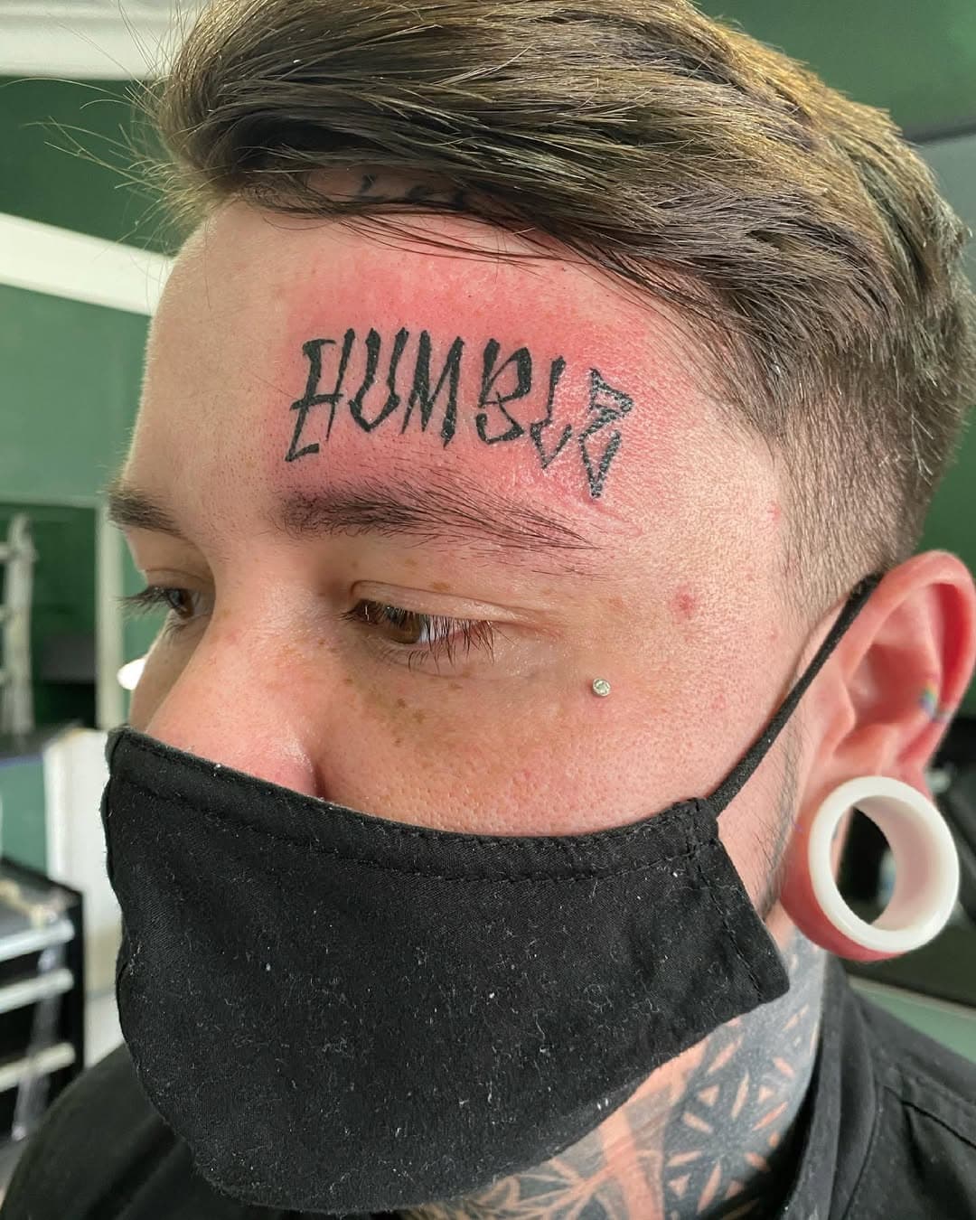 Humility is a virtue. Thank you so much for stopping in today, Zander! #nyctattooartist #newjerseytattoo #facetattoo #humble #humility #jerseycity