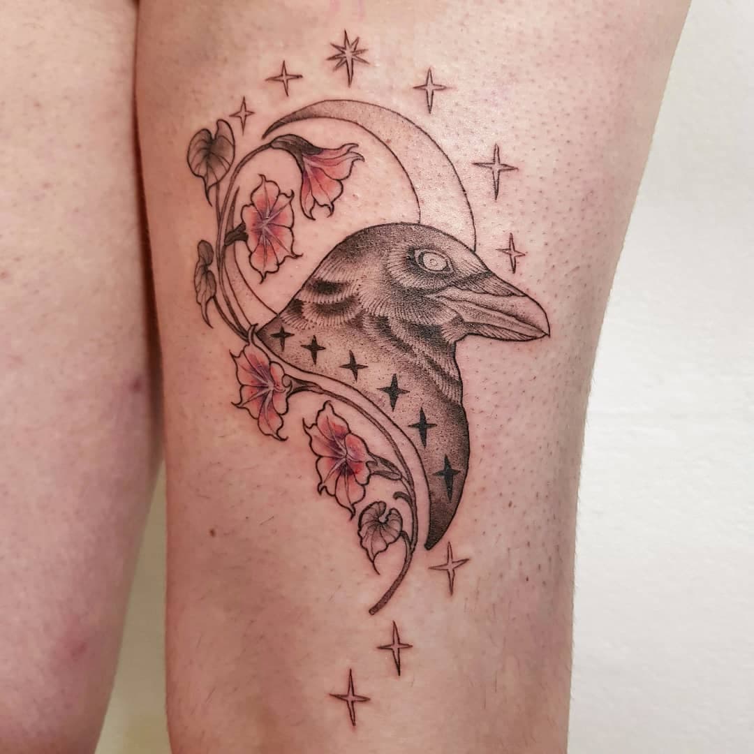 Corbeau et belles de nuit, par @yasmine.relic 
.
Contact: forest.relics@gmail.com
.
.
.
#neotrad #neotradtattoos #neotradsub #neotraditional #crow #crowtattoo #flowertattoo #flowerstattoo #moon #bird #birdtattoo #dot #dotwork #dottattoo #dotworkers #frenchtattooartist #blacktattoo #blackwork #animaltattoo #naturetattoo #vegetaltattoo #planttattoo #botanicaltattoo #tatoueusesapprenties #tattooparis #