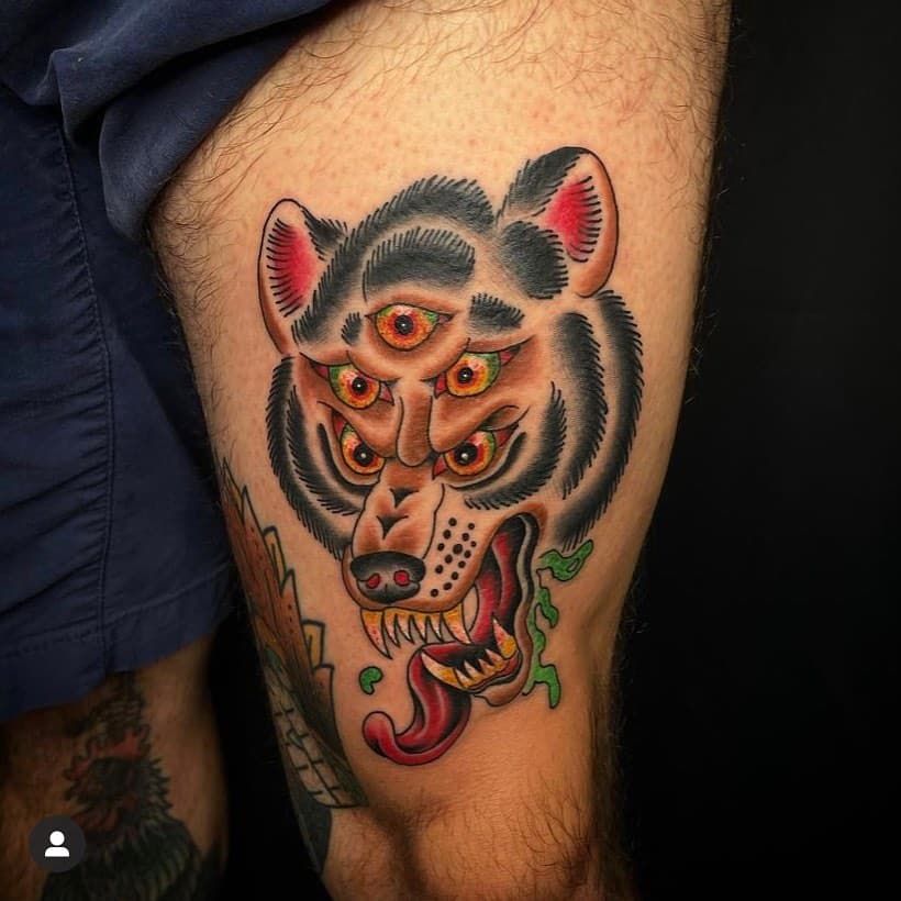 Quality speaks for itself.  Give Jon a follow @beartats #traditionaltattoo #tradtattoos #traditionaltattoos #topclasstattooing #boldtattoos #boldwillhold