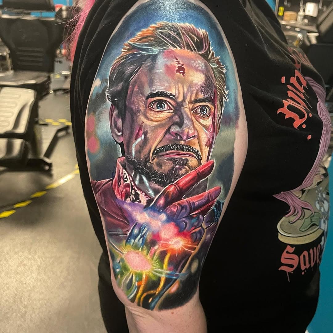 14,000,605 to 1

Tony’s sacrifice from endgame done over 2 days last week. Super fun project.

@empire.ink.studios 
@eternalink #eternalink
@barber_dts #barberdts
@stencilstuff #stencilstuff
@mdwipeoutz #mdwipeoutz 
@tatsoul #tatsoul