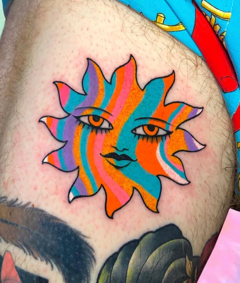 Groovy sun 🌞🌞🌞 get your personal one asap! 😋
•
•
•

#neotraditional#oldlines#skinart_traditional#traditionaltattoo#tattoo#tattoos#where_they_tatt#tattoosnob#skinartmag#radtrad#tradworkers#traditionaltattooflash#tattoosofinstagram#neotradeu#neotraditionaltattooers#tatt#jönköping#Swedentattoo#flashtattoo#tttism#tattoolife#bestink#suntattoo#psychedelictattoo#mickyneko