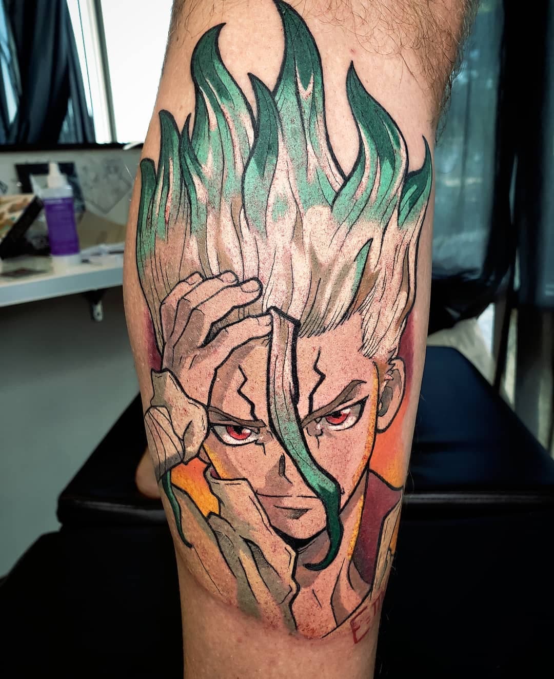 Oldie, but let's do some more Dr. Stone tattoos!! 
.
.
.
#tattoo #art #otaku #otakutattoo #anime #animetattoo #manga #mangatattoo #otakuworld #otakugirl #drstone #senku #science #hair #smile #smirk #colortattoo #instagood #happy #picoftheday #photography #beautiful #instatattoo #Instagram #florida #stpete #