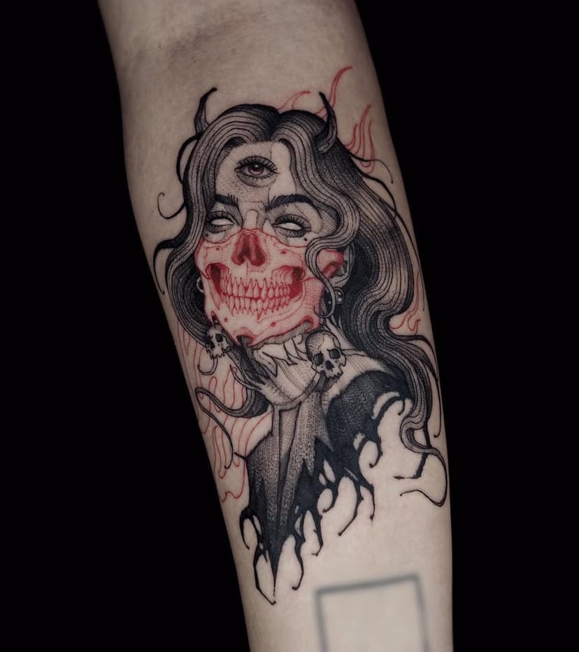 ‘Witch 014’ #DesignbyZeustattoo ⁣⁣
•⁣
•⁣
•⁣⁣
•⁣⁣
•⁣⁣
•⁣⁣
•⁣⁣
#zeus_tattoo_studio #ร้านสักนครปฐม #ศาลายา #มอศิลปากร #ราชภัฏนครปฐม #สนามจันทร์  #darkwork #darkworktattoo #blackworktattoo #mentattoo #darktattoo #skulltattoo #spidertattoo #cointtattoo #flashtattoo #witchtattoo #witch