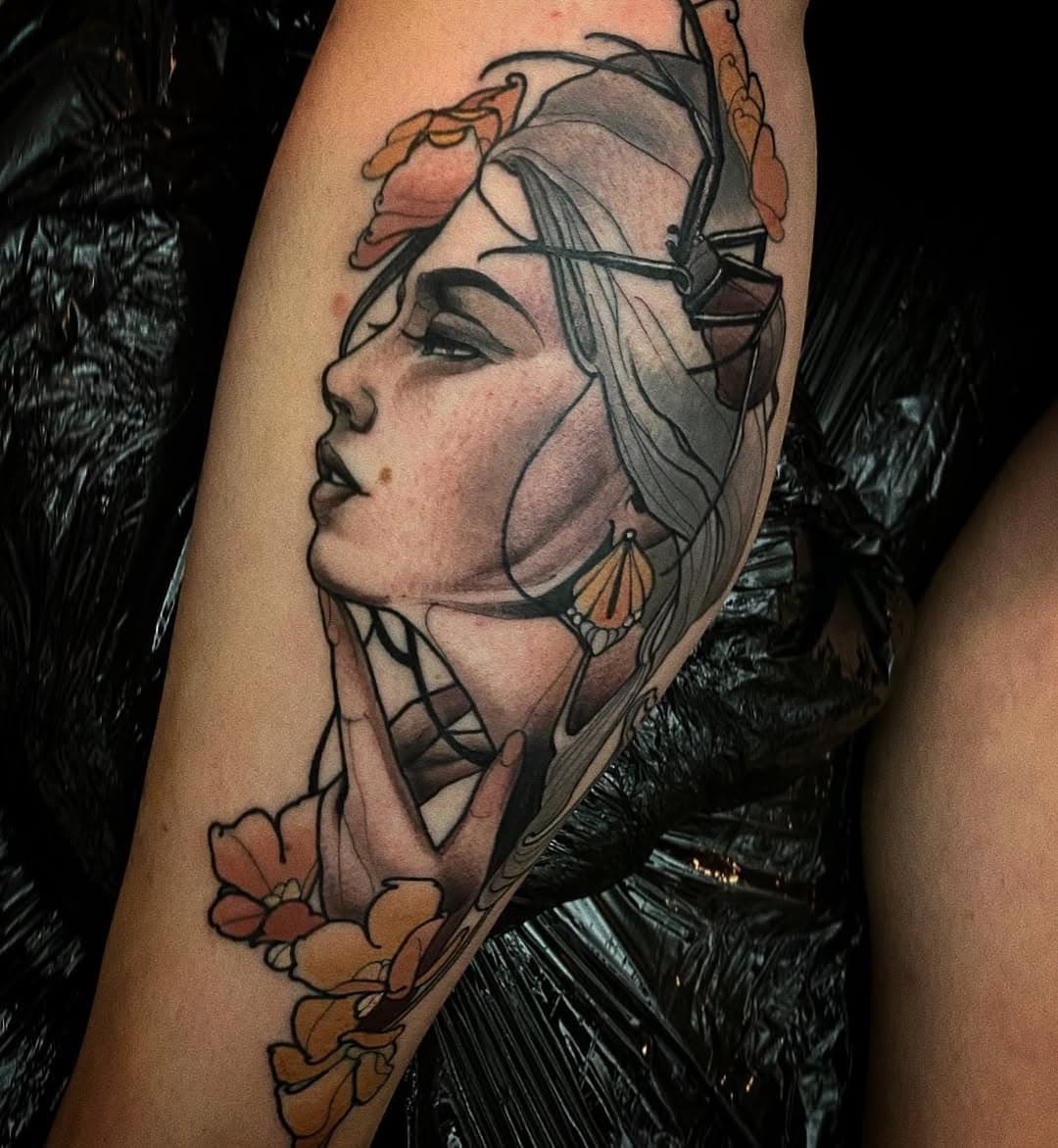 ARACHNIDA ❖ Thank you Sarah!🕷 Done @hideoutatelier Leipzig. #spider #spinne #girl #portrait #dreamy #neoromantictattoo #florals #irezumicollective #naturelovers #tattoonouveau #neotraditional #neotraditionaltattoo #ntgallery #neotradsub #neotradeu #neotradstyle #neotradworldwide #neotradsp #thebesttattooartists #tattoosnob #tttism #hideoutatelier #leipzigtattoo #leipzig done with @coalblack.supply @fivemoths @i.am.ink_europe @kurosumitattooink @worldfamousink