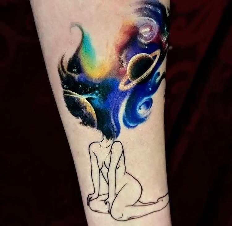 Tattoo by Nick #coloradotattoo #castlerocktattoo #space