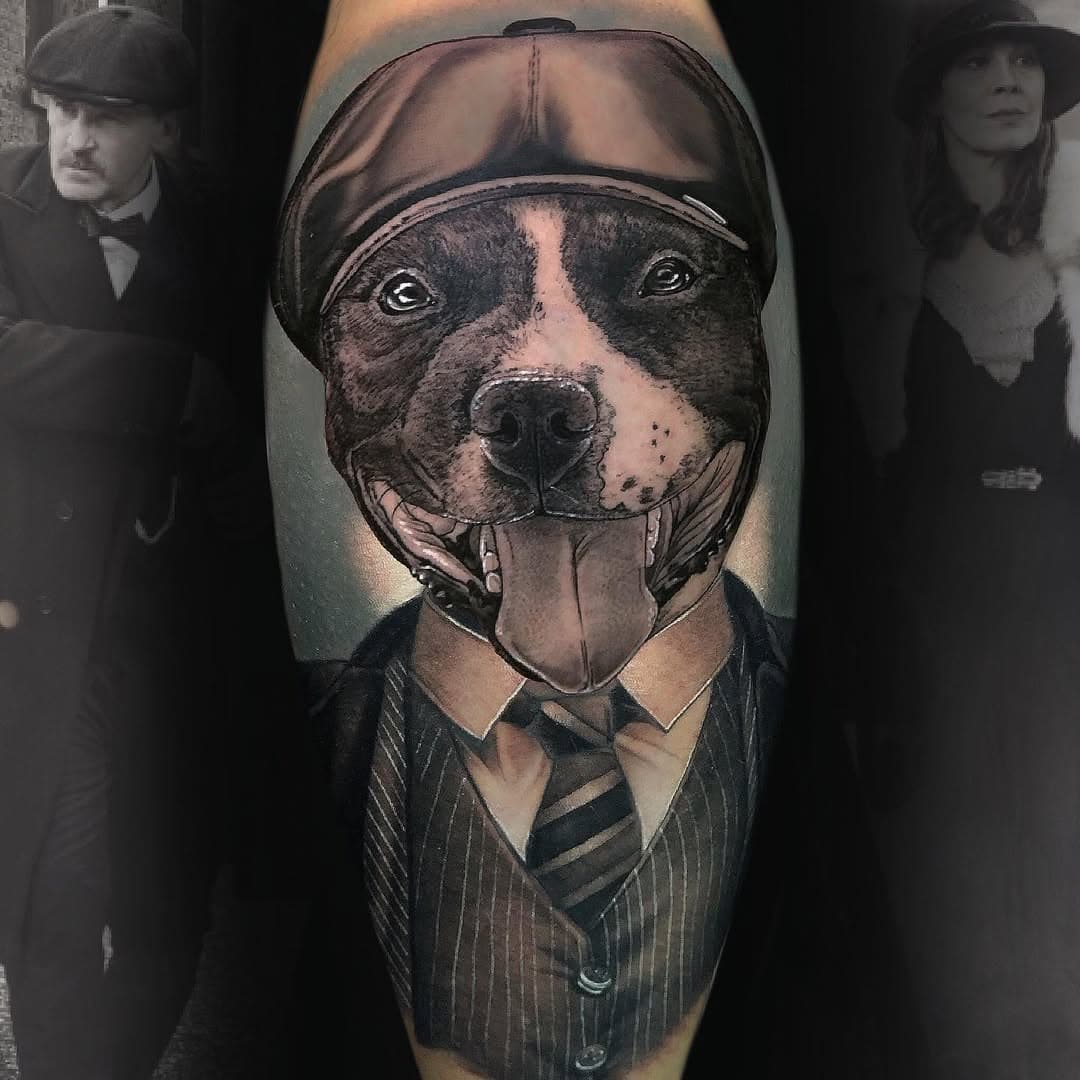 Tattoo realizado por @raulcruzonelove !!!! #staffordshirebullterrier #dog #love #malaga #tattoo #peakyblinders