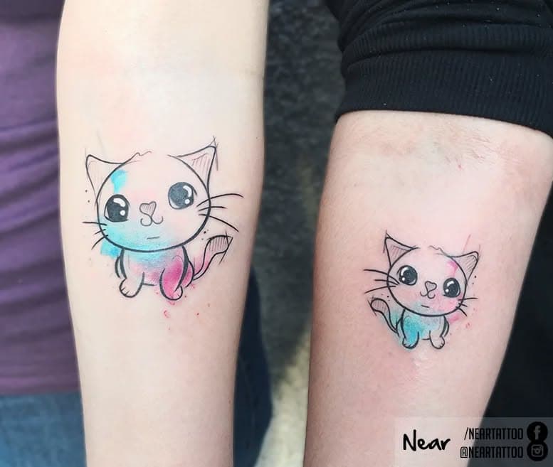 Deux ptits chats merci Marjorie et Melissa.

#neartattoo #aquarelletattoo #watercolortattoo #sketchtattoo #graphictattoo
#grenoble #grenobletattoo
#tatouagegrenoble