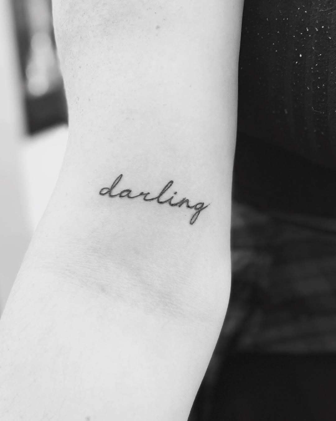 Fresh darling! By @amski_8354 
Get in touch for any cute little ones 🖤
.
.
.
.
.
.
#tattoo #tattoos #tattooing #skinandink #darling #tattoowriting #script #tattooscript  #scripttattoo #darlingtattoo #scriptwriting #ink #inking #tattooink #tattooartist #tattooart #artist #tattoolife #tattoolifestyle