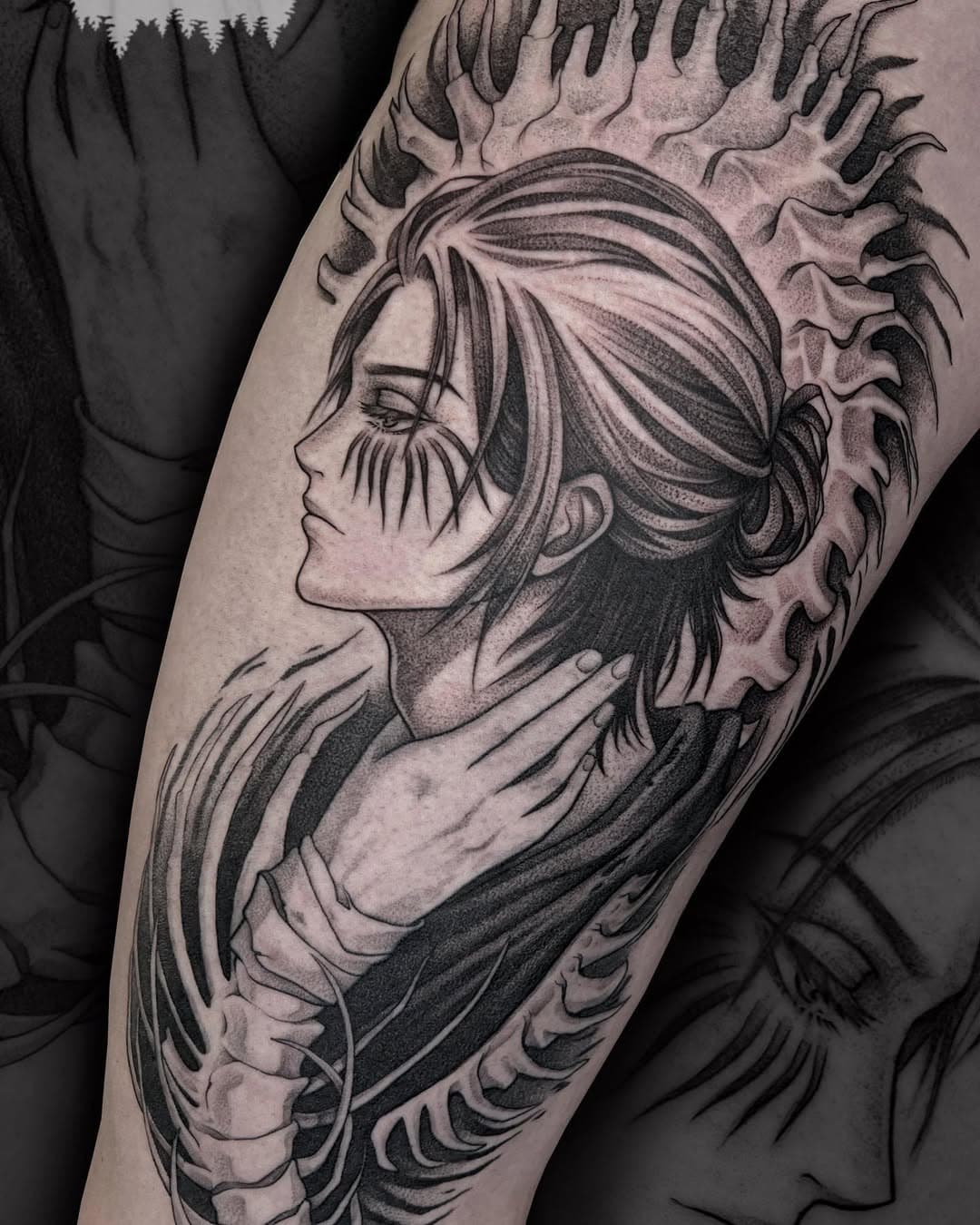 🫶🫰Eren Jaeger (some small spoiler) 
____________________
#chernolesovaanime #attackontitan #attackontitantattoo #shingekinokyojin #eren #erenjaeger #erenyeager #titan #erenjaegertattoo #otaku #anime #animetattoo #otakutattoo #manga #mangatattoo