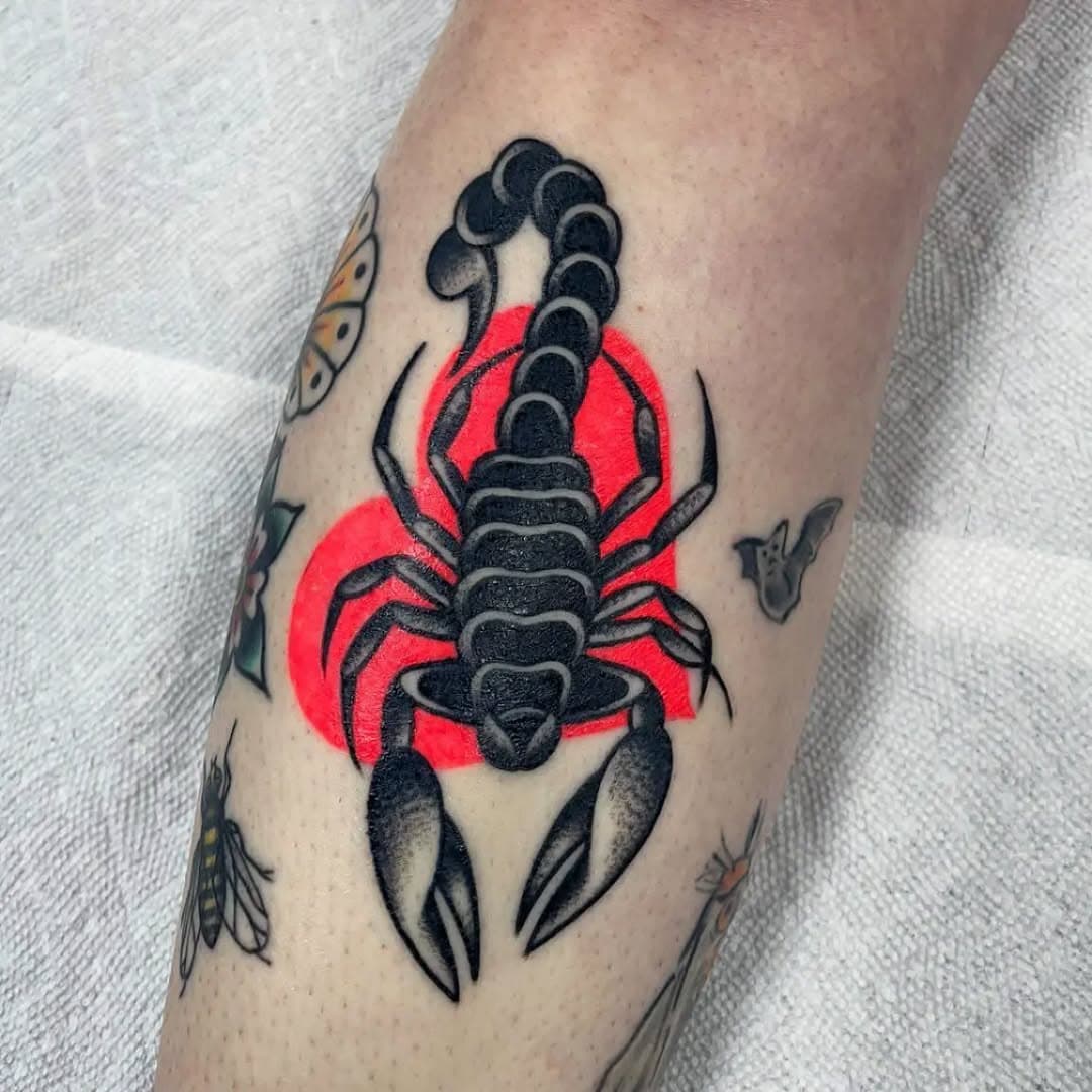 Scorpion for Brooke healed 2 weeks. Just as bright as the day it left.