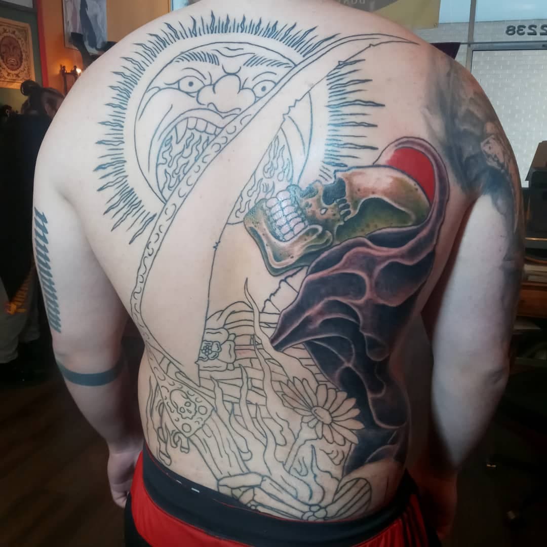 Lil progress on this reaper back. From my to-do list of backpiece s.