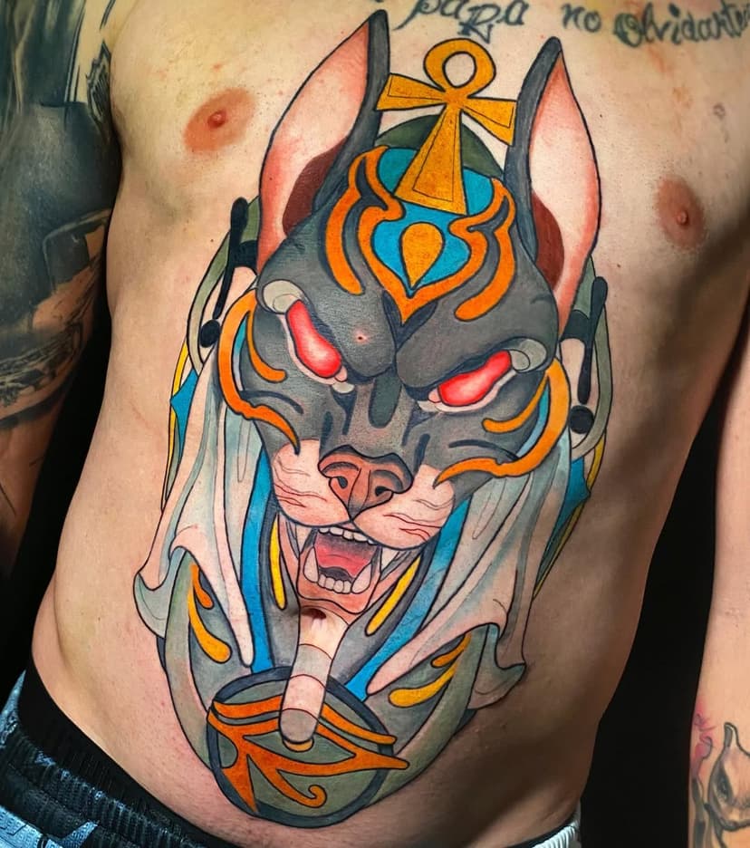 Anubis a tope de color para la barriguita de mi compadre Santiaguin ❤️‍🔥
Muchísimas gracias por la confianza  y por los momentos de risas 🤭 
.
Realizado en @manekitattoopalace
.
Para citas o consultas mándame un 💌 DM o al 678242721.
También podéis pasar a visitarnos en C/ Pío Baroja N*16-B, Lorquí (Murcia).
.
#masktattoos #anubistattoo #acientegypt #thisisegypt #egyptiantattoo #egyptiantattoos #colourtattoos #neotraditional #bellytattoos #murciatattoos #tatuajesmurcia #newtraditionaltattoo #neotradeu #colortattoo #europeantattoo #neotraditionaltattoos #anubis #pechotattoo #neotraditionalworkers #neotradsp #ntwallery #egyptianmythology #neotradsub #neotraditionalworldwide #neotradtattoo #myworldofink #neotraditionalspain #illustrativetattoodesign