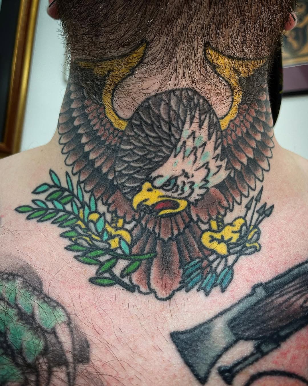 Got a photo of this awesome trad eagle tattooed by @kev_younger_tattooer a few years back. Healed perfectly 🖤Taking bookings now

.
.
.
.
.
.
.
.
.
.
.
.
.
.
#tattoo #tattoos #luckycattattooglasgow #luckycattattooparlour #glasgow #glasgowtattoo #glasgowtattooartist #guyswithtattoos #girlswithtattoos #finelinetattoo #traditionaltattoo #glasgowsfinest #finelinesforever #eagletattoo