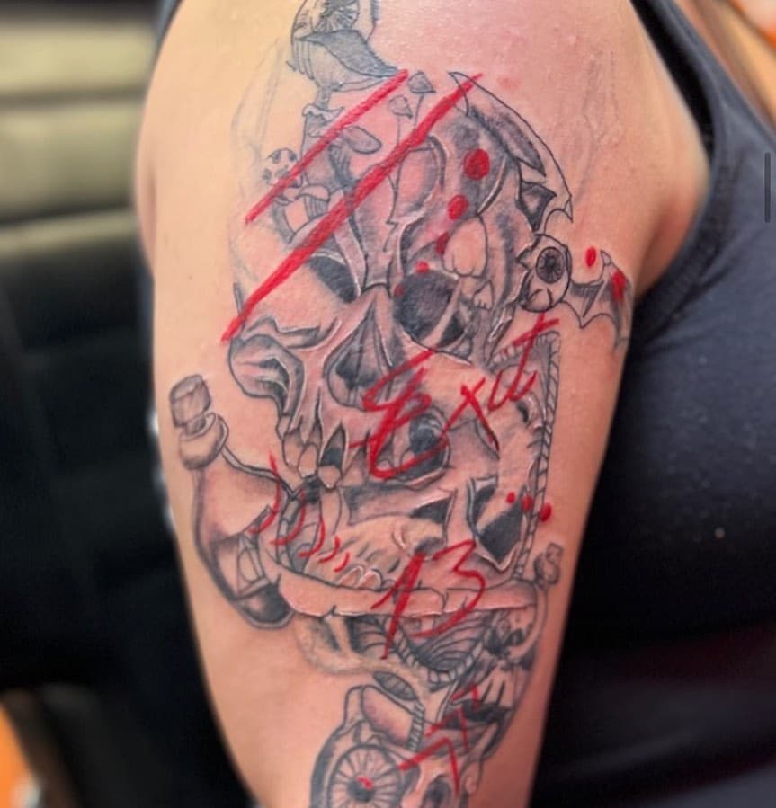 💀💀💀
Artist: @tattoosbyandre 
Location: American Pride Clarkston 
-
-
-
-
#tattoo #tattooideas #skull #skulltattoo #clarkston #americanpridetattoos