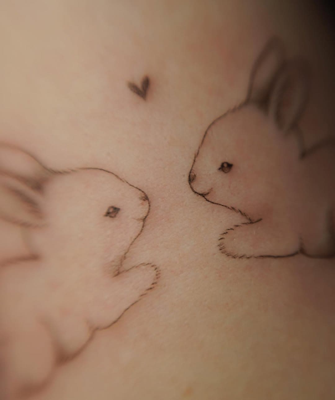 #rabbits #rabbittattoo #cute #cutetattoo #minitattoo #delicatetattoo #inked