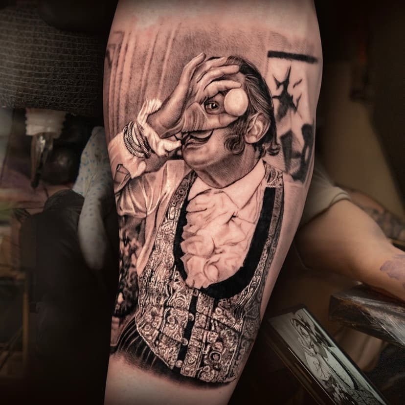 🖼 SALVADOR DALÍ 🖼

👉🏼 Desliza para ver el vídeo. 

•Hecho en: 📍@Hall_of_ink_📍

•Productos:

➡️ @aloetattoo 🍃
➡️ @versuscartridge 💉
➡️ @balm_tattoo ⚗
➡️ @hornetarttattoosupply 🍯
➡️ @radiantcolorsink 🌅

#SalvadorDali #DaliTattoo #RealismTattoo #Realism #Photography #Tattoo #GranadaTattoo #RadiantColorsInk #RadiantColorsCrew #RadiantColorsEurope