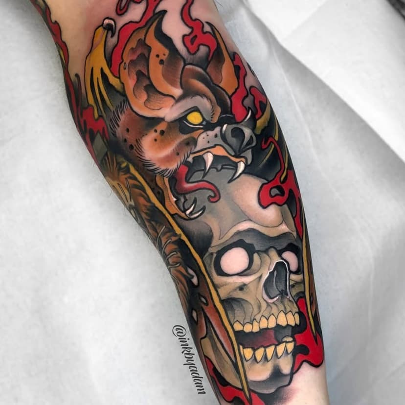 @kalka_tattoo @inkbyadam #warsaw #tattoo #neotraditional #poland #tattoos #neotraditionaltattoo #traditional #skull #bat #newtraditional #neotrad #neotradtattoo #newtradtattoo #tradtattoos #tattooart #battattoo #skulltattoo #oldschooltattoo #color #colortattoo #colorwork #tattoodesign #tattoostyle #tattoosleeve #warsawtattoo #polandtattoos #neotradart #neotraditionalart #tattooartists @barberdts_polska @neotraditional.poland @neba.pl