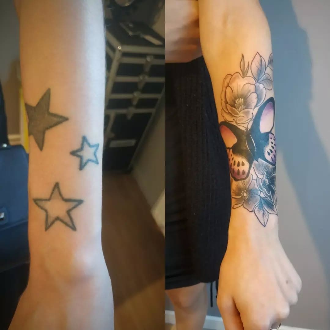 Cover up pour @Elodie Yilmaz.
Avant /Après.

#tattoo #tattoocover #tattoocoverup #tatouage #covertatouage #tattoocolmar #tatouagecolmar #tatoueurcolmar