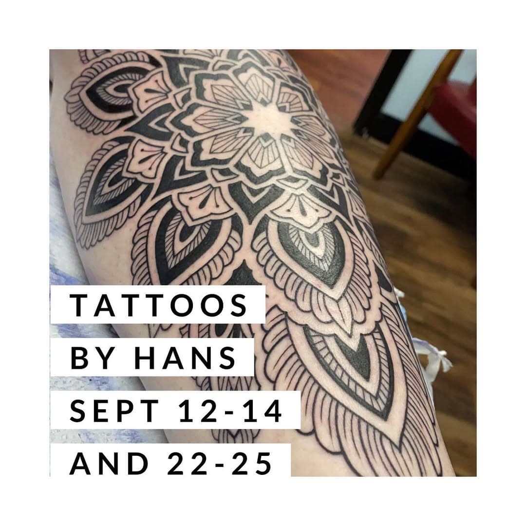 @tattoosbyhans will be working with us Sept 12-14 and 22-25. DM them directly to book your tattoo appointment ✨