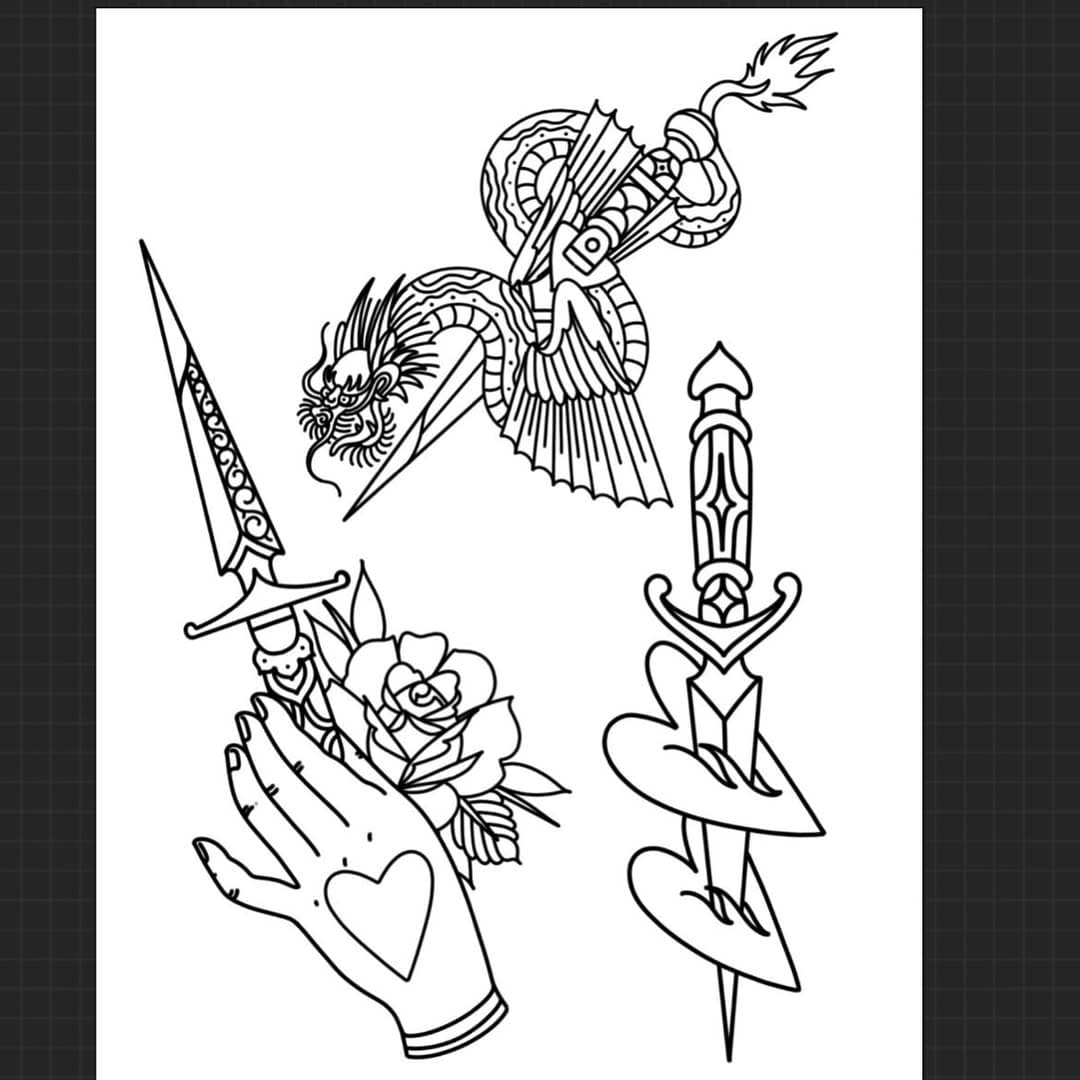 Just finished these designs. They are available to be tattooed. Hit me up and let’s make them permanent