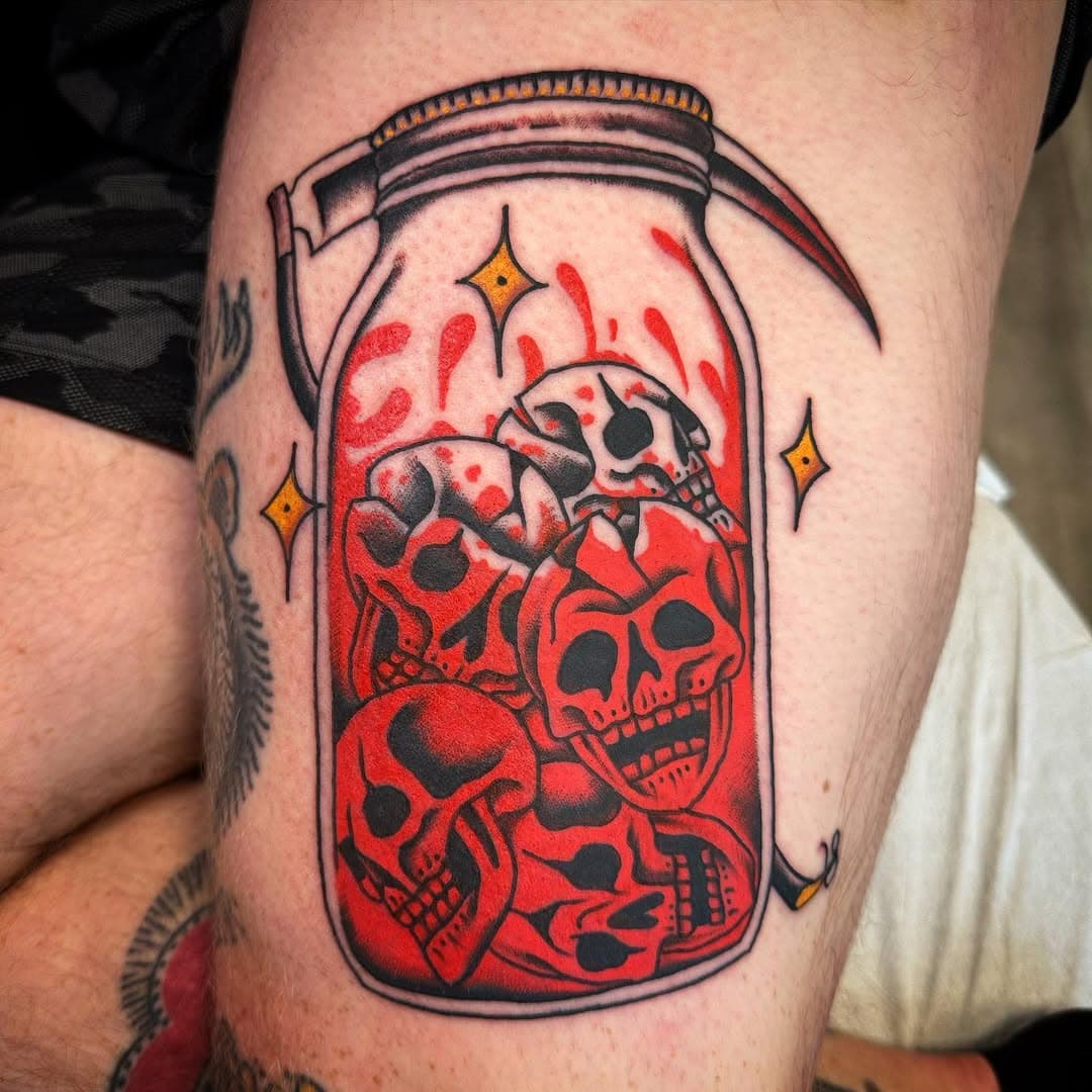 Just a big ol’ jar of skulls.  Thanks, Marcus!