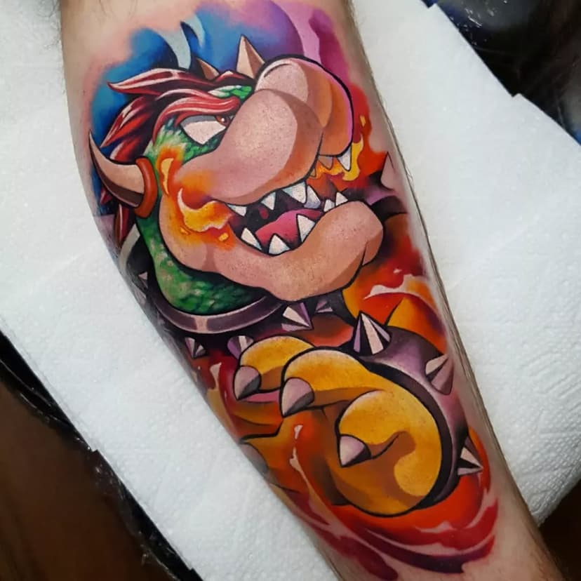 🔥big bad Bowser🔥
there are very few things in this world that I love more than Mario💜
•
•
•
•
#mario #bowser #nintendo #anime #love #nostalgia #videogame #gametattoo #tattoo #colortattoo #charlotte #fire #fanart #art #booking #thankyou