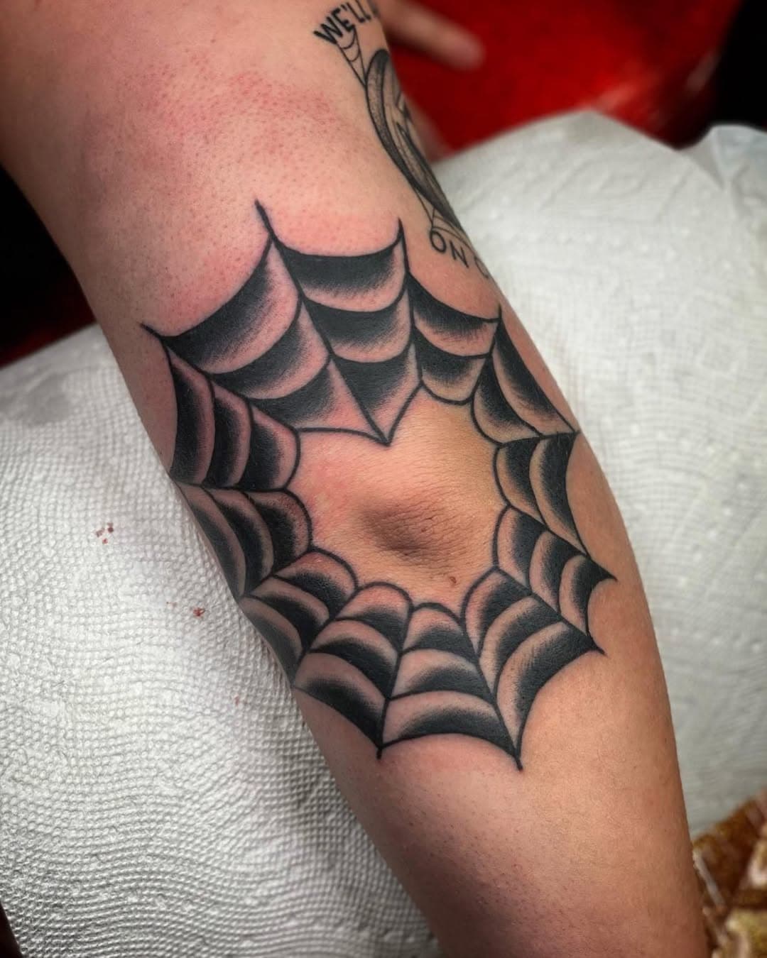 Drawn on spider web by @sienacoronadotattoos