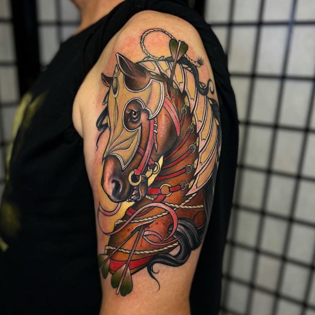 Half Fresh/Healed Neotraditional War Horse done to James! Thanks a lot 🔥🙏🏽 

Bookings and Enquiries 📩
buenavidatattoouk@gmail.com

#petersfield #uktattoos #tattoosbyrafa #petersfieldtattoo #tattoopetersfield #hampshiretattoo #hampshiretattooartist #tattoosbyrafa #petersfieldtattooist #petersfieldtattoostudio #tattoostudio  #tattoostudiopetersfield #lovepetersfield #supportgoodtattooing #supportsmallbusiness #london #londontattooartist #londontattoostudio #uktta #tattoostudiolondon #artistoninstagram #buenavidatattoouk #bvtsuk #neotraditionaltattoo #neotrad #neotradtattoo