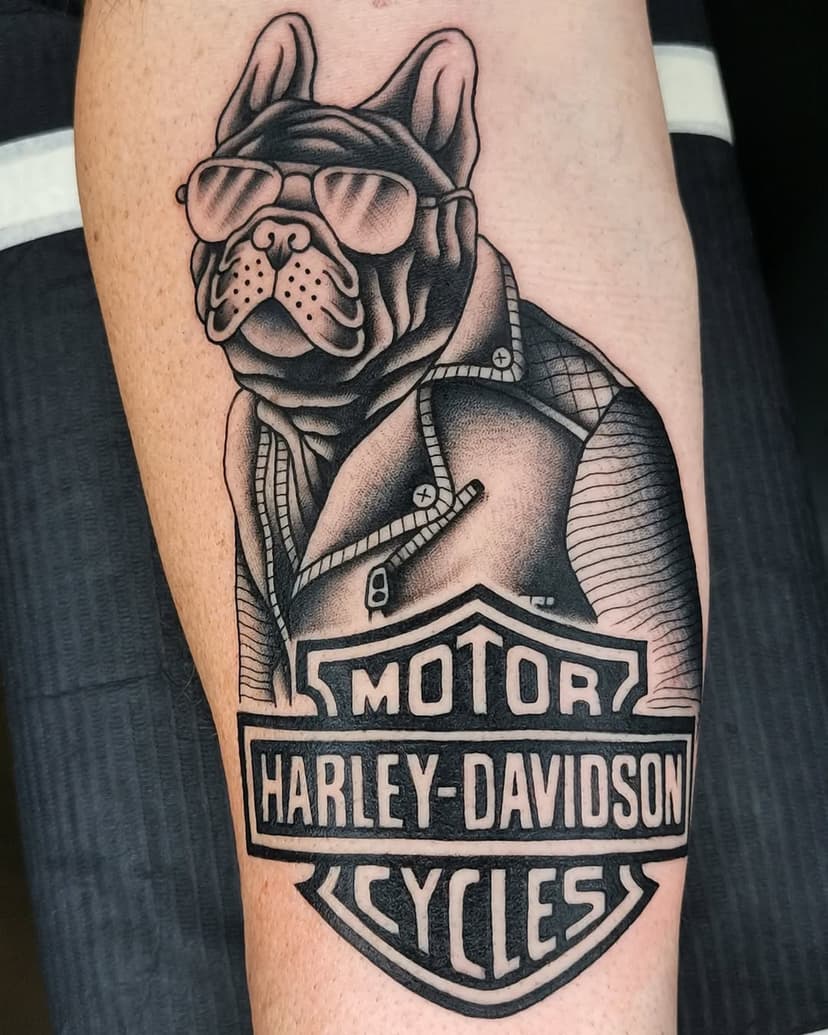 🐶🔩
.
Done @logantattoostudio
Info e appuntamenti: DM 📩
.
#harleydavidson #harleysta #harleydavidsonmotorcycles #tradtattoo #traditionalink #tattoosnob #tattooidea #familyink #dogtattoo #tattootraditional